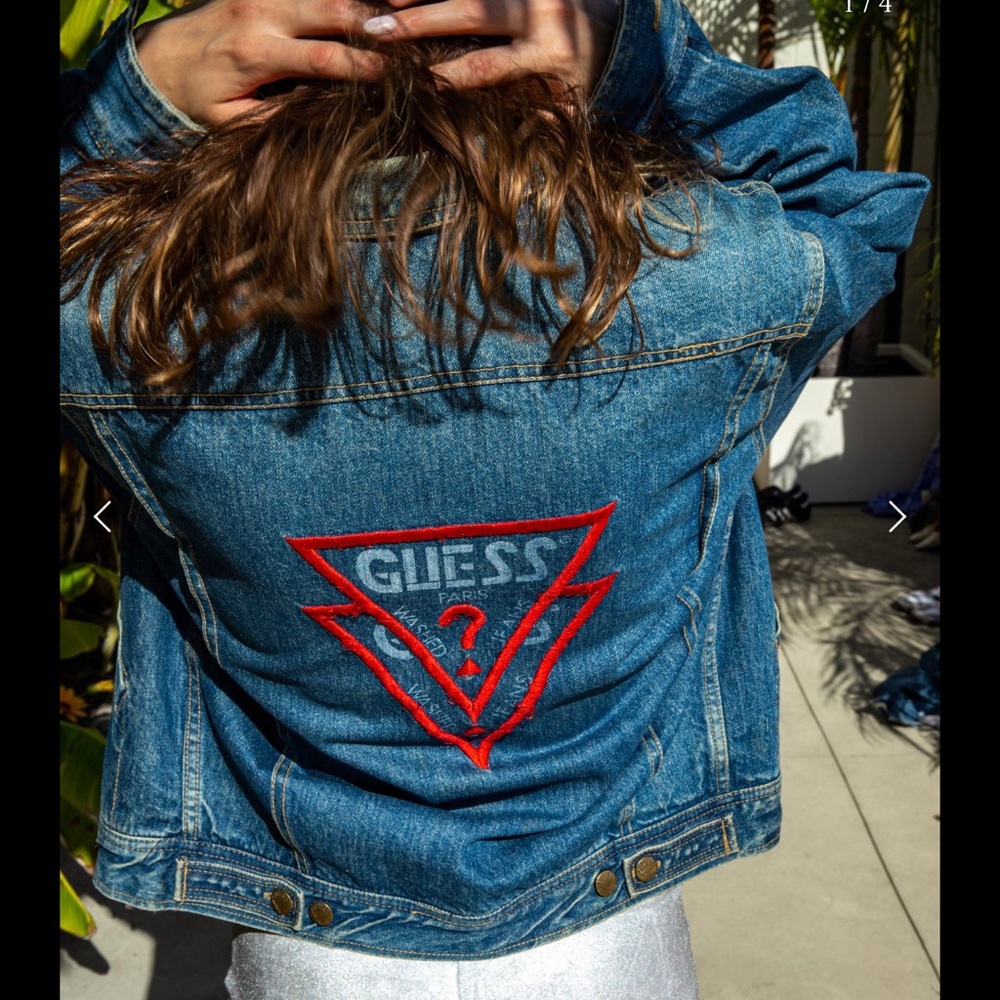 Vintage Embroidered Georges Marciano for Guess Denim Jacket